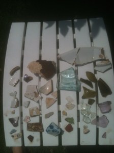 This is just some of the "buried treasure" we found during and after demolition at our 1770 house.